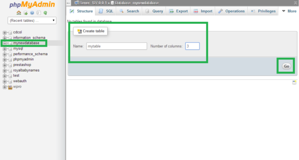 How to create a database and table in phpMyAdmin - Tutorialsmade.com