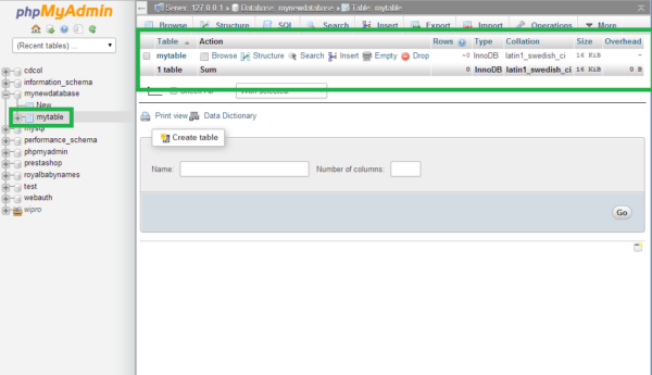 How to create a database and table in phpMyAdmin - Tutorialsmade.com