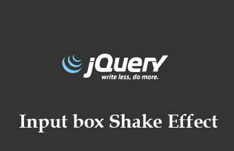 jQuery Input Box Shake Effect Tutorial & Demo - Tutorials Made